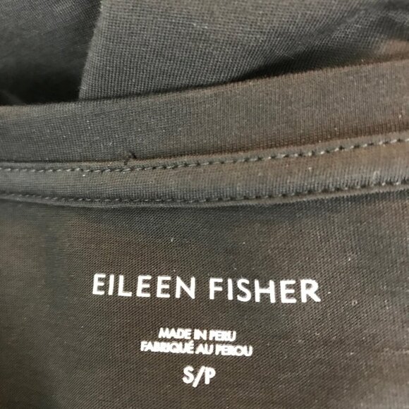 Eileen Fisher Black Long Sleeved T-shirt 100% Organic Cotton Size S - Picture 7 of 8